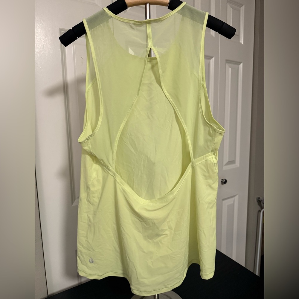 Lululemon For the Run Tank Light Neon Yellow (probably size 10) - Picture 2 of 5